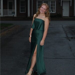 Emerald Green Strapless Dress